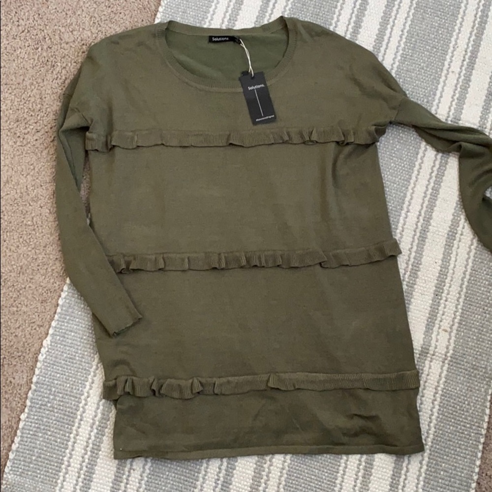 Ruffle tunic sweater